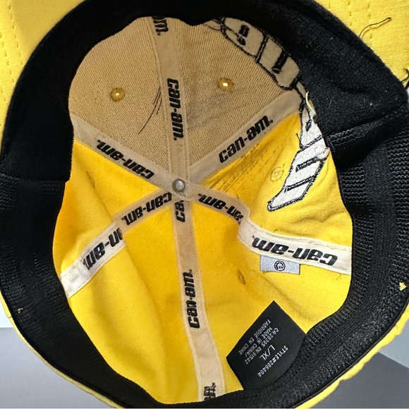 Vintage Can-Am Logo Fitted Hat Cap in‎ Yellow Size L/XL EUC - Picture 8 of 9